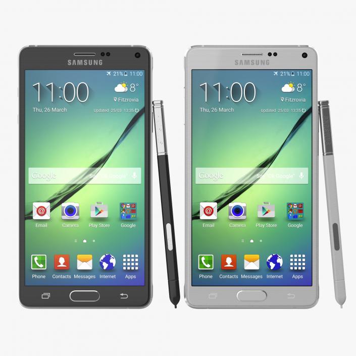 3D model Samsung Galaxy Note 4 Set